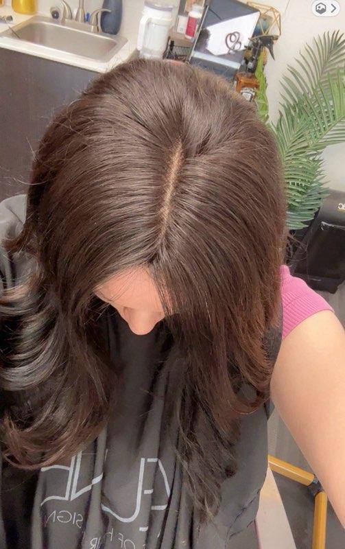 After — full, natural hair coverage